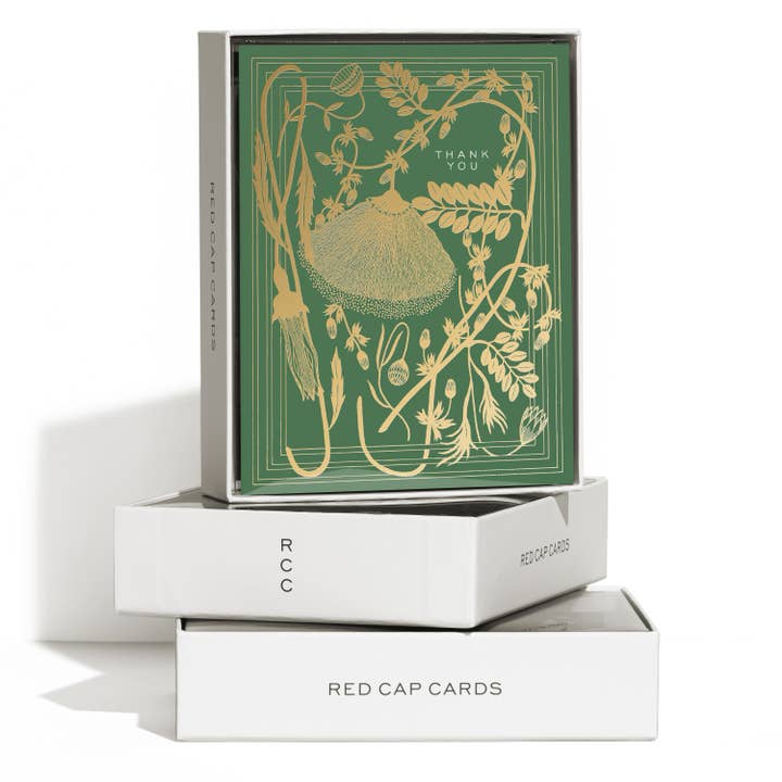 Red Cap Cards - Wholesale Thank You Card - Sage thank you greeting card