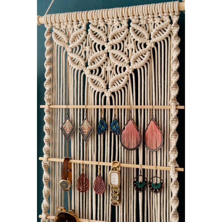 BeanDaikon - Wholesale Jewelry Stand & Display - Boho Macrame Jewelry Hanger I819