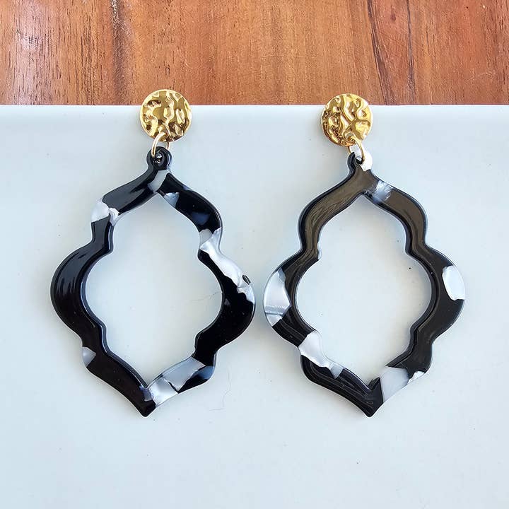 Boucles d'oreilles Talia - Noir Onyx // Bijoux, Automne pour la vente par Spiffy & Splendid