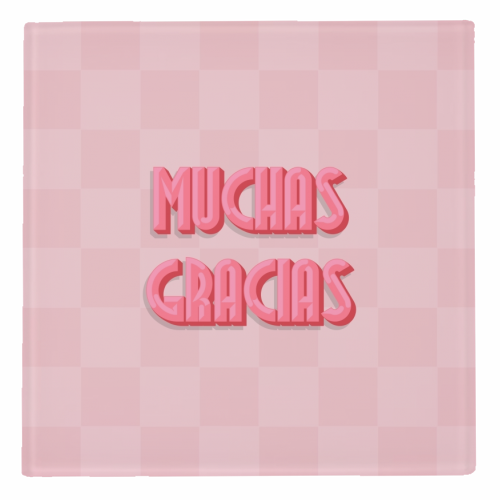 ART WOW – wholesale Coasters – Coasters 'Muchas gracias checkerboard'1