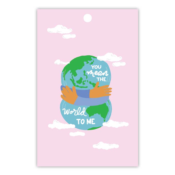 You Mean The World To Me - Gift Tag for wholesale by To The Moon and Back Prints