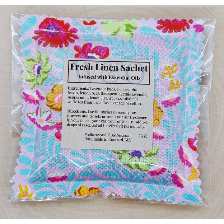 Wellness & Oils - Wholesale Sachet - Fresh Linen Aromatherapy Sachet Pink2