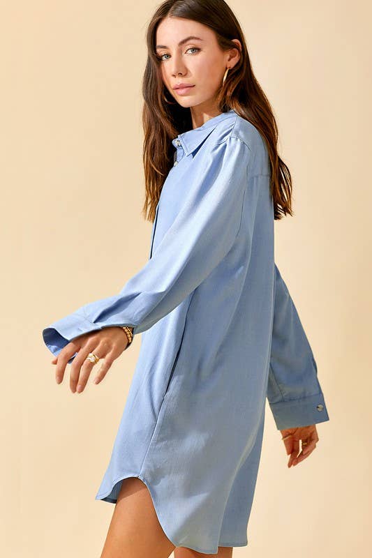 La Miel – Engroshandel Skjorte med buttondown – til kvinder – La Miel løs pasform tunika med knapper og sidelommer8