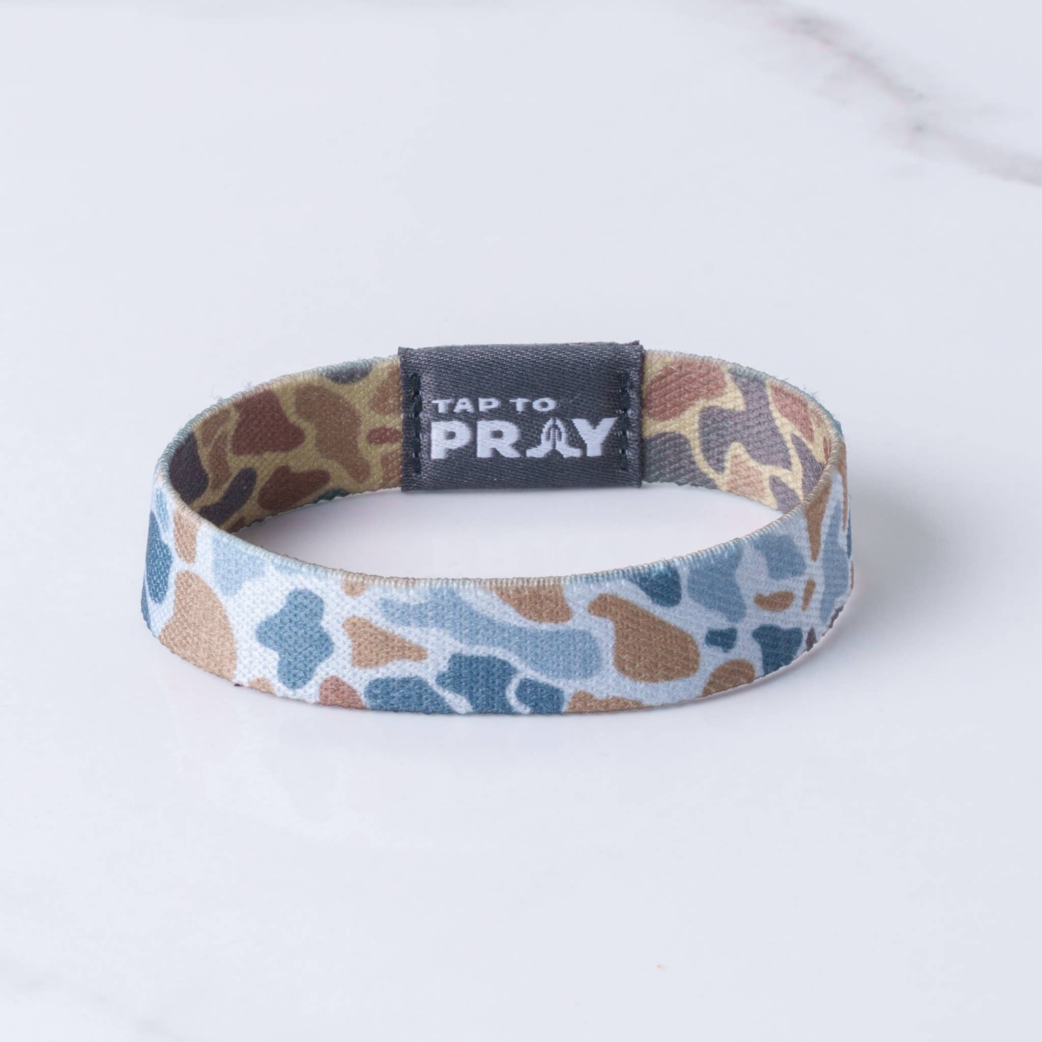 Versible - Wholesale Wristband - Tap To Pray™ Wristbands - River Rock Camo Sahara and Copper3