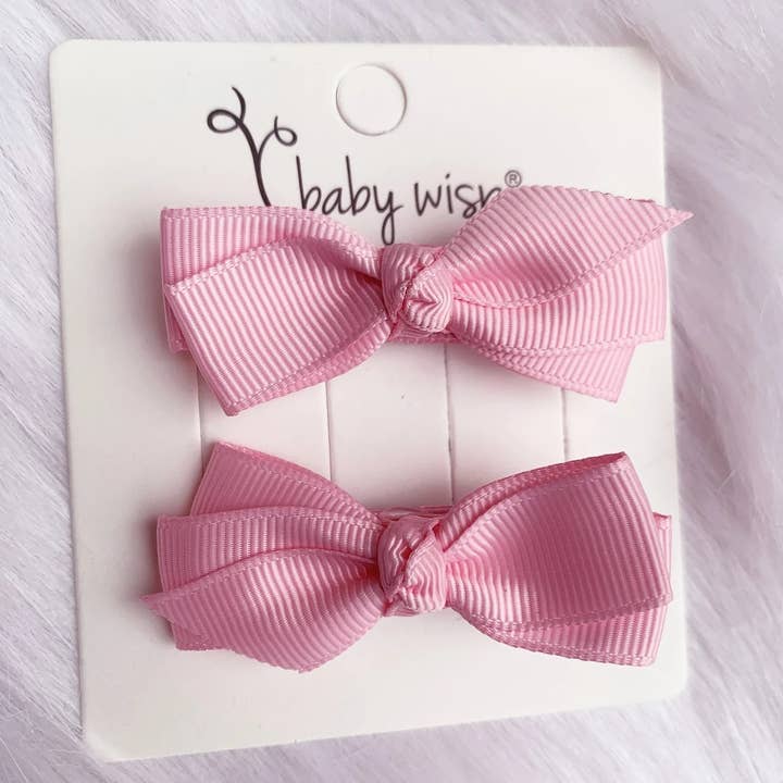 Baby Wisp - Wholesale Hair Bow - Kids - Girls Boutique Ribbon Hair Bows Knotted Bows Hair Clips1