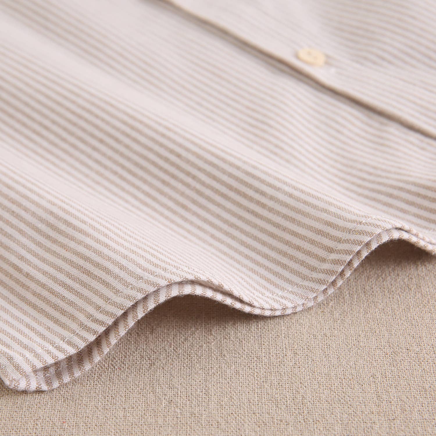 Dadati - Wholesale Button Down Shirt - Kids - Long-sleeved shirt for boys with stripes in tan beige5