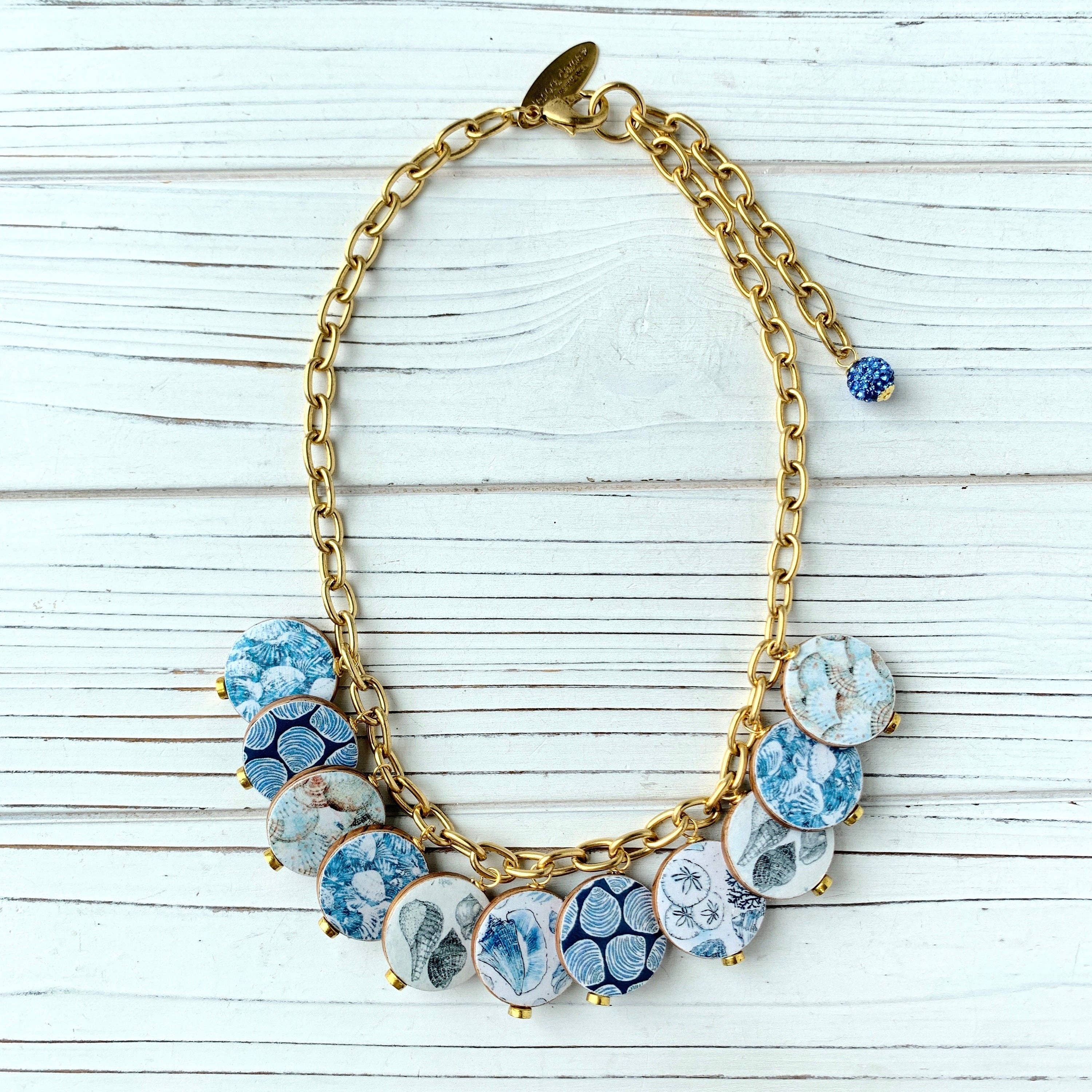 Lenora Dame - Wholesale Pendant/Charm Necklace - Vintage Seashell Art Necklace3