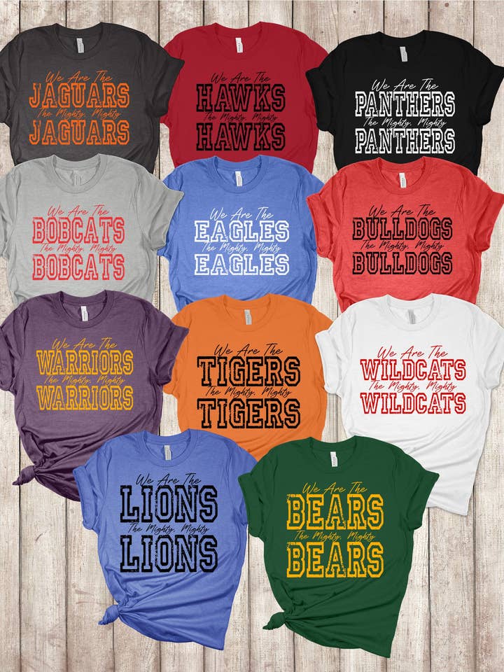 Camiseta Mighty Mascot personalizada para venta al por mayor de American Threadz Apparel