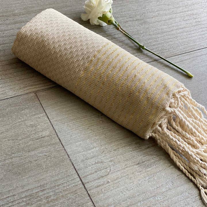 Scents and Feel – wholesale Badhandduk – Gästhandduk med lurex och bikakemönster2