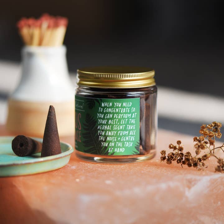 Paper Plane - Wholesale Incense - Focus Incense Jar of Incense Cones - plant based, vegan