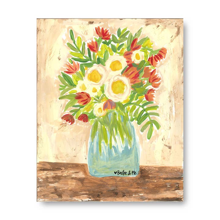 Simple Floral - Wrapped Canvas for wholesale by Baxter & Me