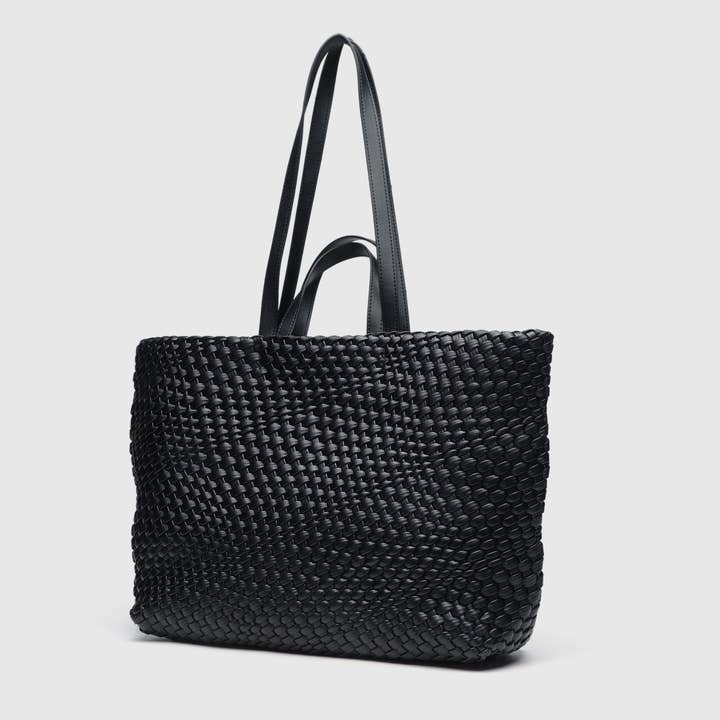 Borsa Tote Intrecciata Nera per la vendita all'ingrosso da parte di Alkeme Atelier