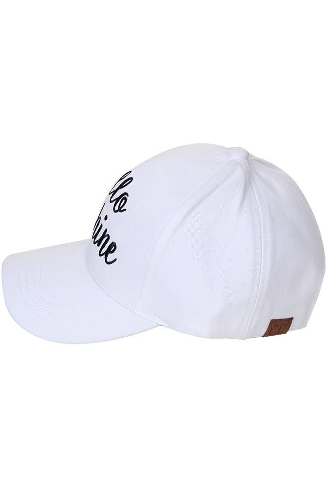 Hana - Wholesale Baseball Cap - Women's - C.C HELLO SUNSHINE Embroidered Baseball Cap8