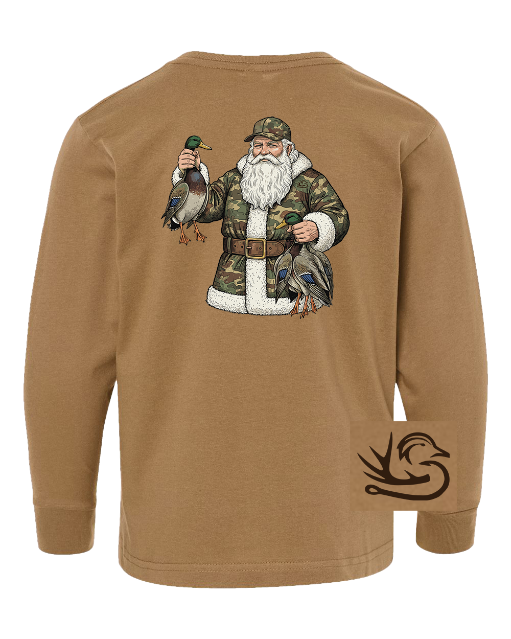 Southern Down Outfitters - Venta al por mayor Camiseta serigrafiada - Niños - Camiseta de Manga Larga Juvenil Patos de Santa0