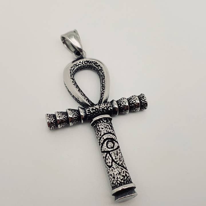 Stainless Steel The Ankh Scepter Charm Pendant - MJ/MNP for wholesale by Mio Queena