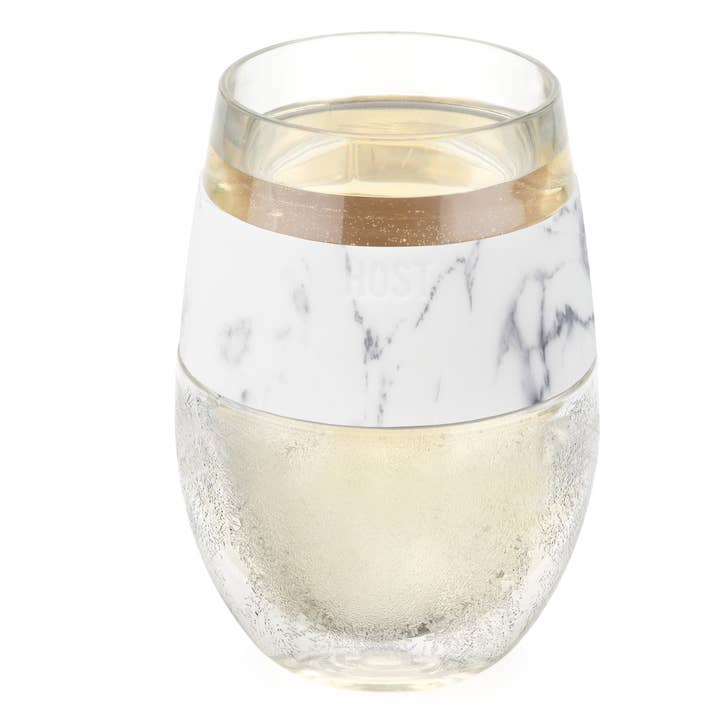 HOST - Wholesale Wine Glass - Wine FREEZEâ„¢ Cooling Cup Insulated w/ Cooling Gel - Marble