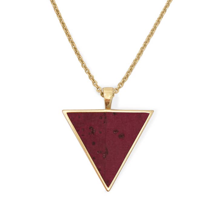 Halskæde 65cm Triangle Redwine for engroshandel hos KAALEE jewelry
