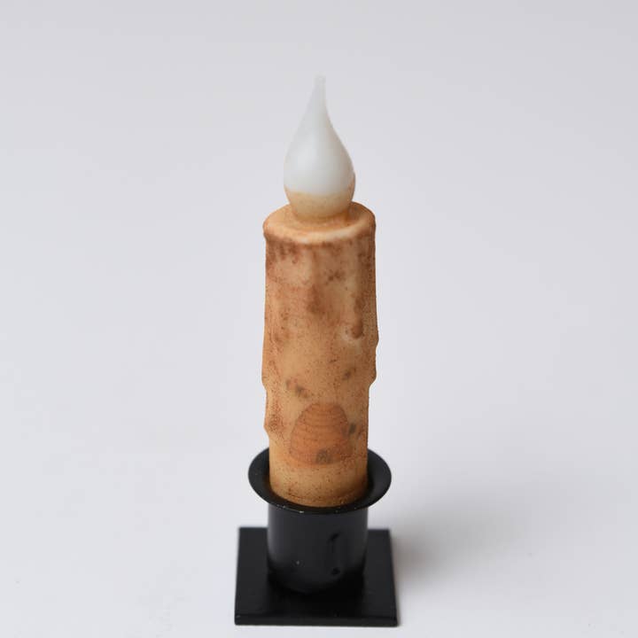 LMS Wholesale - Wholesale Flameless Candle - Beehive w/Bee's Battery Operated LED Timer Taper Candle