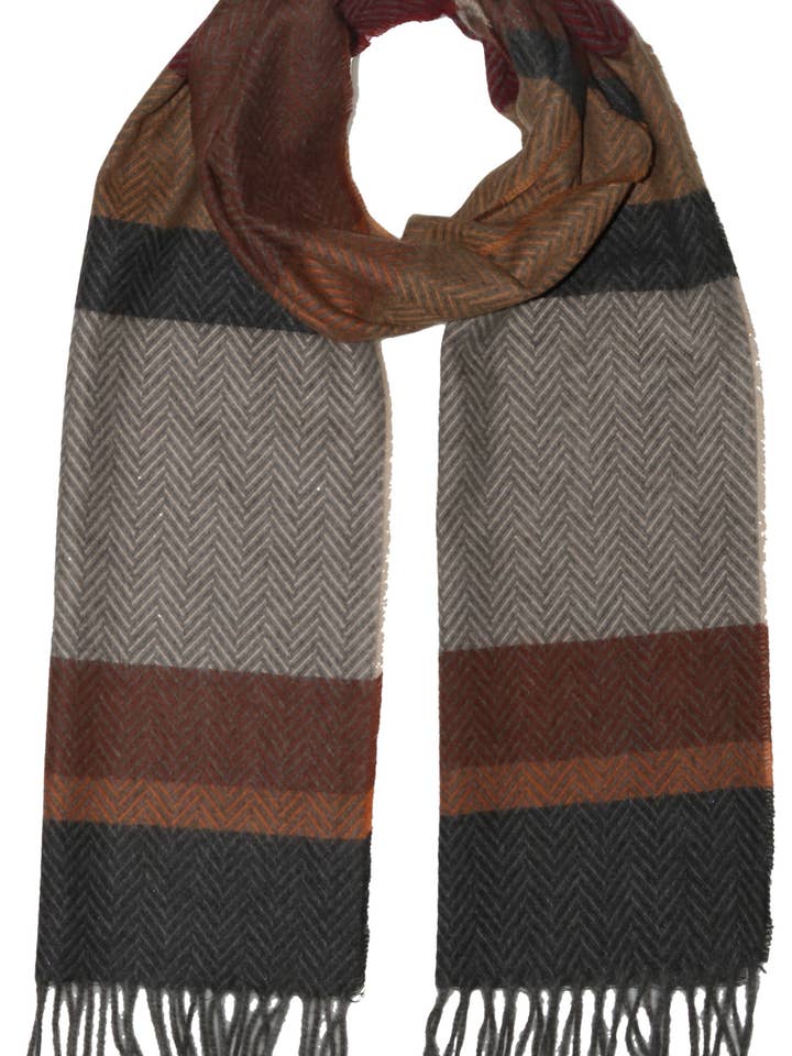 Multi Herringbone Stripe for wholesale by FRAAS - The Scarf Company