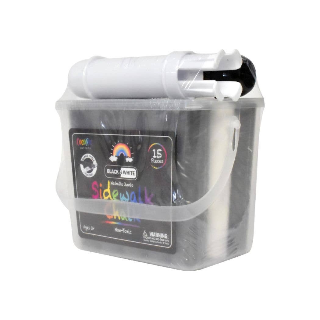 Coconut Outdoor - Wholesale Chalk - Jumbo Outdoor Sidewalk Chalk - 15pc Black & White2