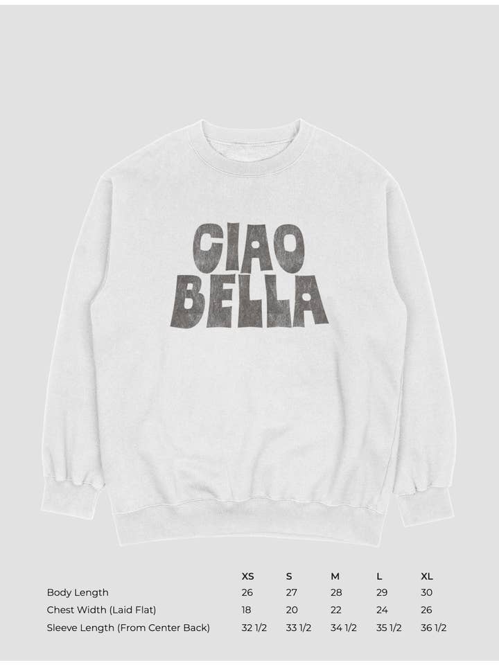PINK NABI - Wholesale Graphic Sweatshirt - Women's - PNSS-P6726 Ciao Bella Graphic sweatshirt1