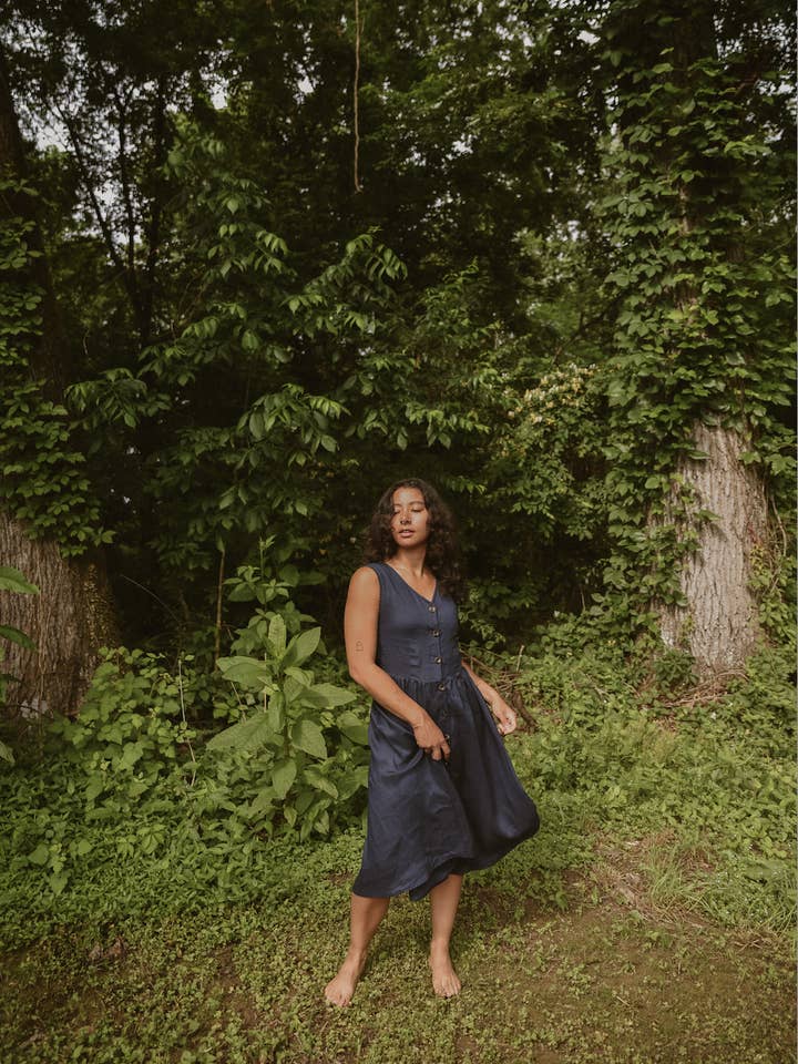 fern+daisy - Wholesale Dress - Women's - Gaston Linen Dress1