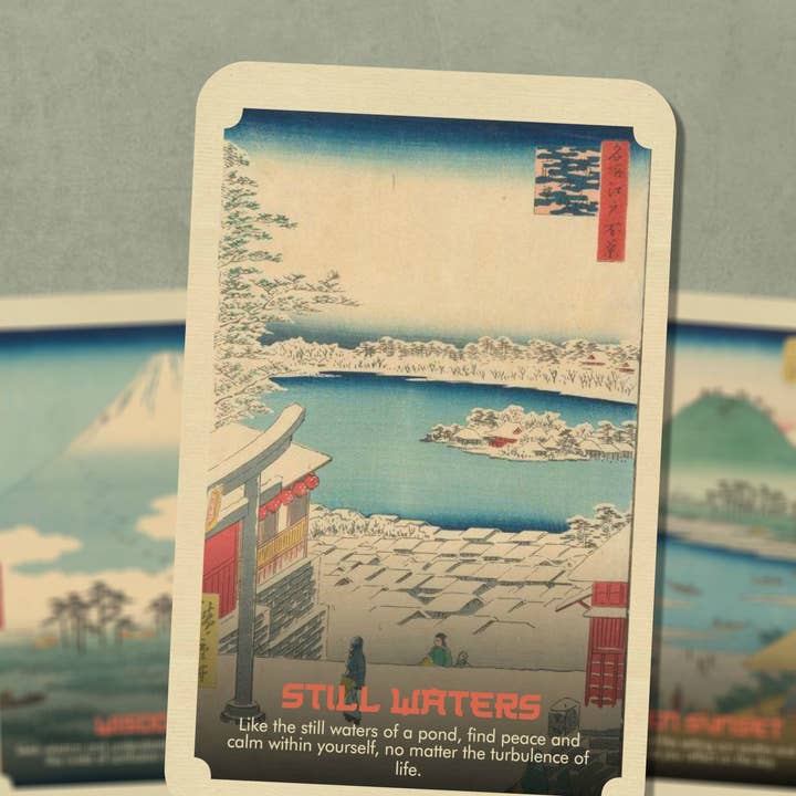 Ibiza Tarot USA - Vente Cartes de tarot - Moments of Zen : Un deck Oracle d'Andō Hiroshige5