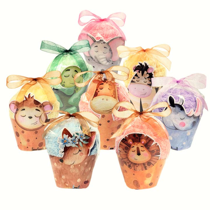 Animal-themed Party Favors - Fuzzy Cupcake Socks for wholesale by My Nana's Gifts