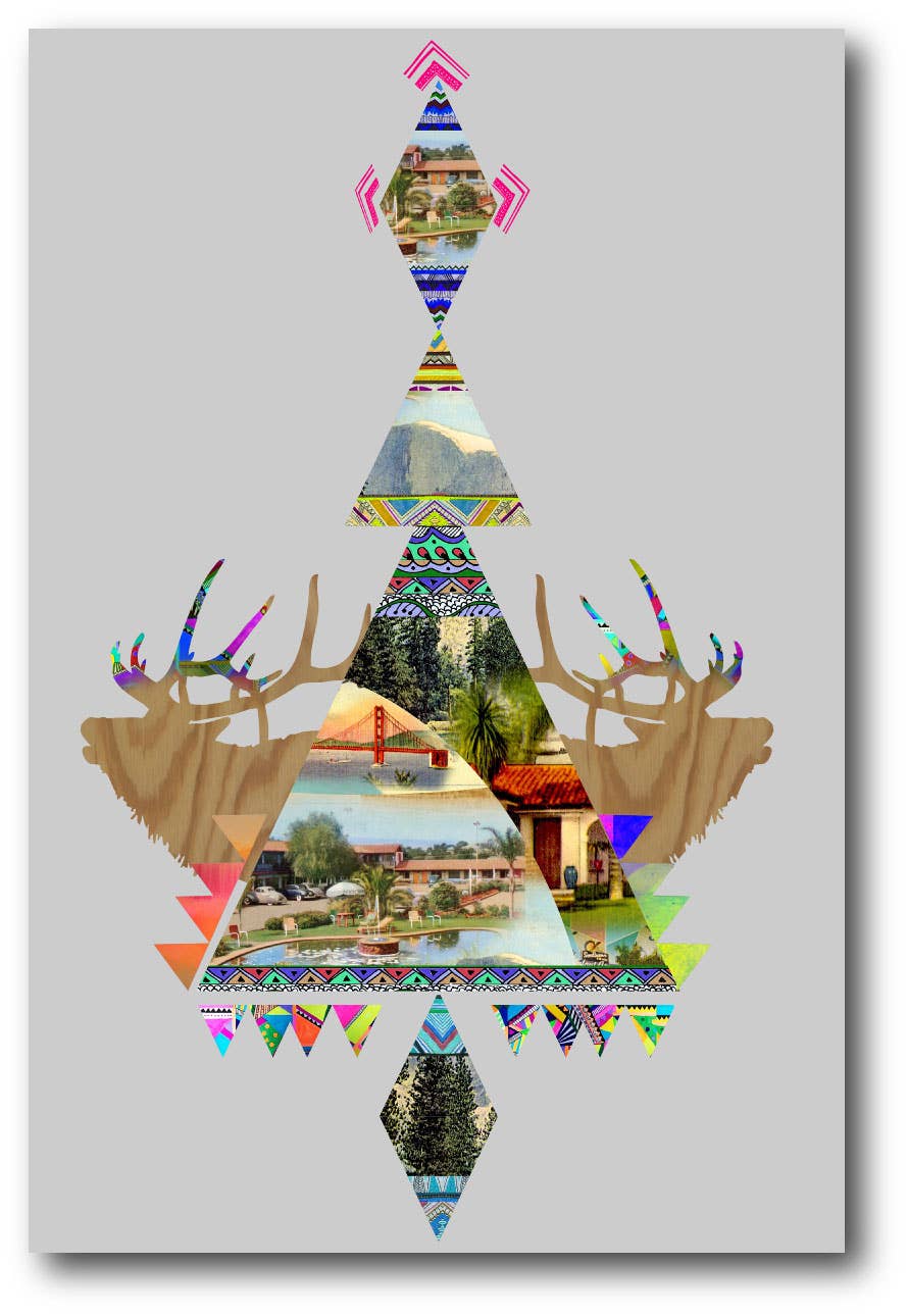 Courtside Market - Wholesale Art Print - Boho Deer Design - Gallery Wrapped Canvas Wall  Art 0