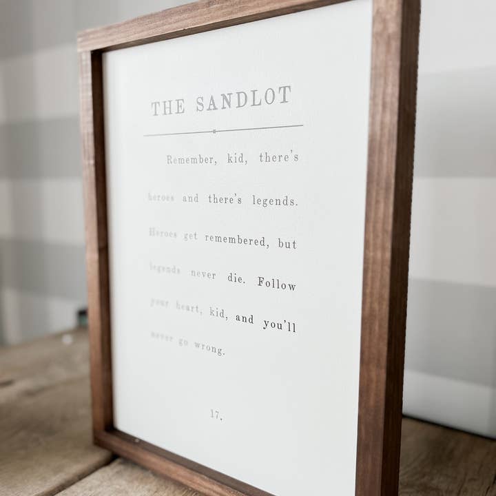 Lily and Sparrow - Wholesale Sign - The Sandlot | Mother's Day Gifts, Wall Art4