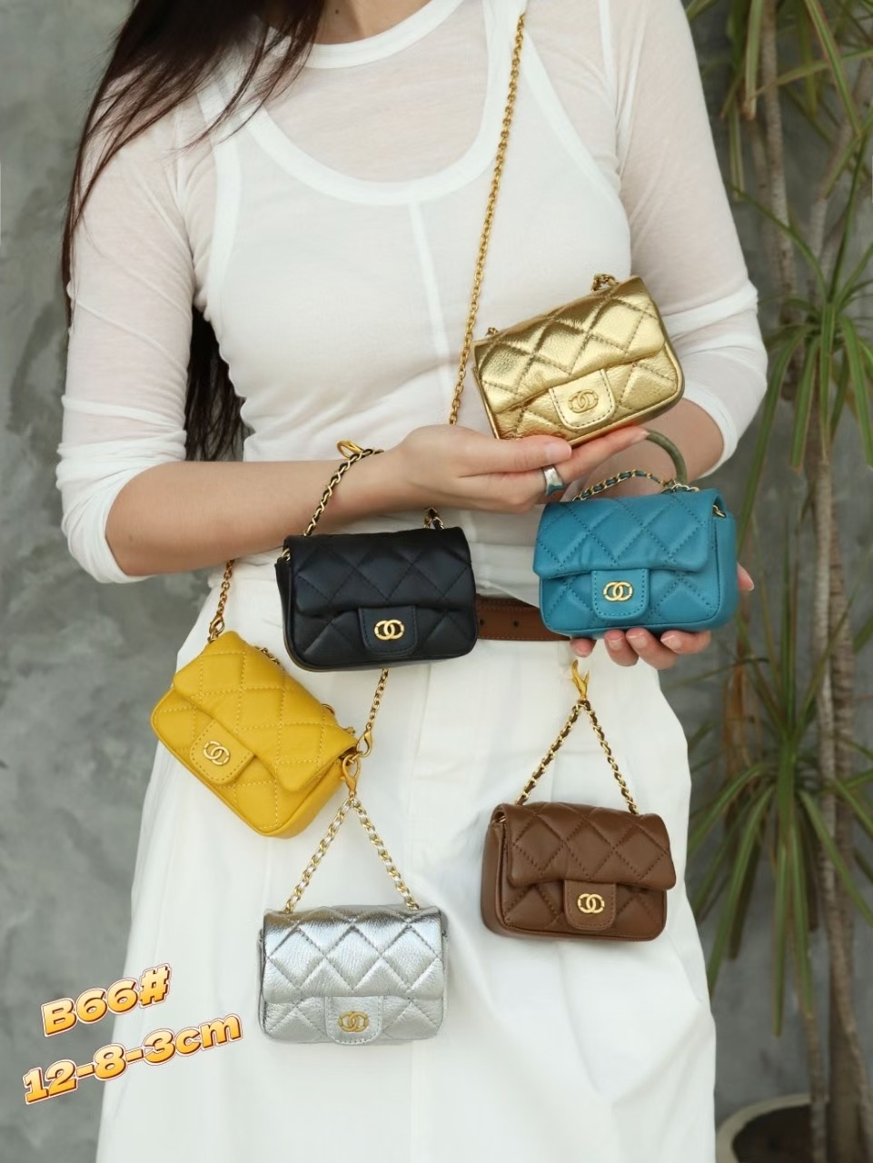 Pretty Persuasions – bolsa tiracolo - Mulher por atacado – PL25034 Mini Carteira com Pendente em Pele com Costura de Acolchoado15