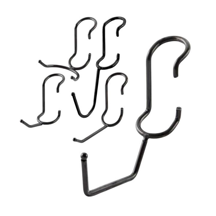 Variety 5 Pack - Black for wholesale by Shelf Pole Hooks