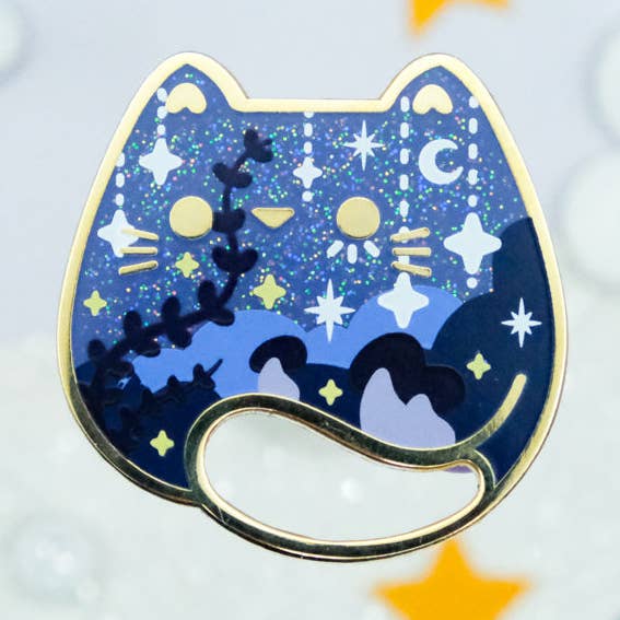 Natfald Fortryllede Skove Katte Pins - Charm-ing Kollektion for engroshandel hos Sparkles in the Wild