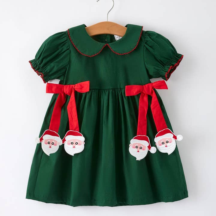 Girls Holiday Outfit – Santa Bow Green Christmas Dress and other Purchase wholesale santa outfit. Free returns & net 60 terms on Faire trending on Faire.