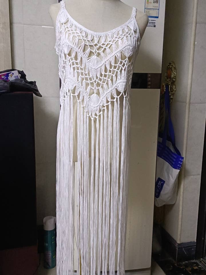 Hope & Sunshine - Wholesale Dress – Women's - Lace Crochet Tassel Cami Dress7