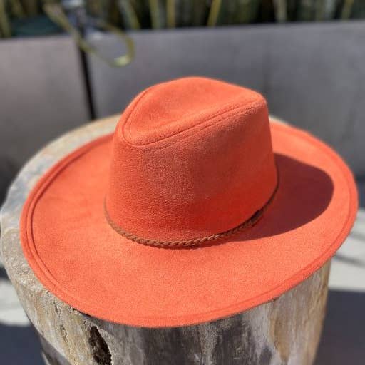 Love and Thyme - Wholesale Fedora - Women's - Best Seller! Vegan Suded Panama Hat with Faux Suede Braid Ba10