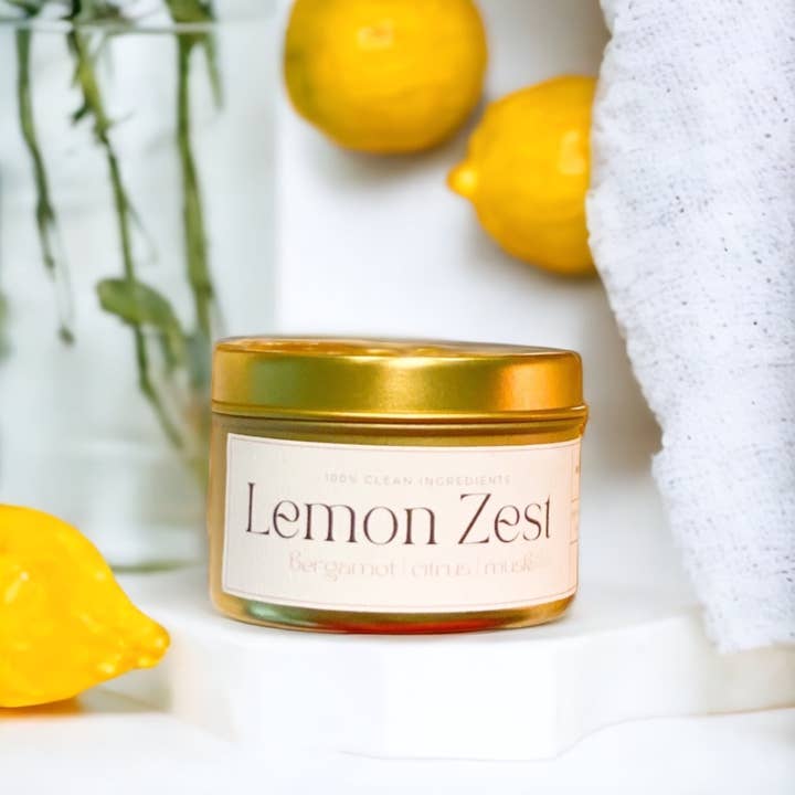 TPYL Studio – wholesale Travel candles – Lemon Zest Travel Tin 4oz