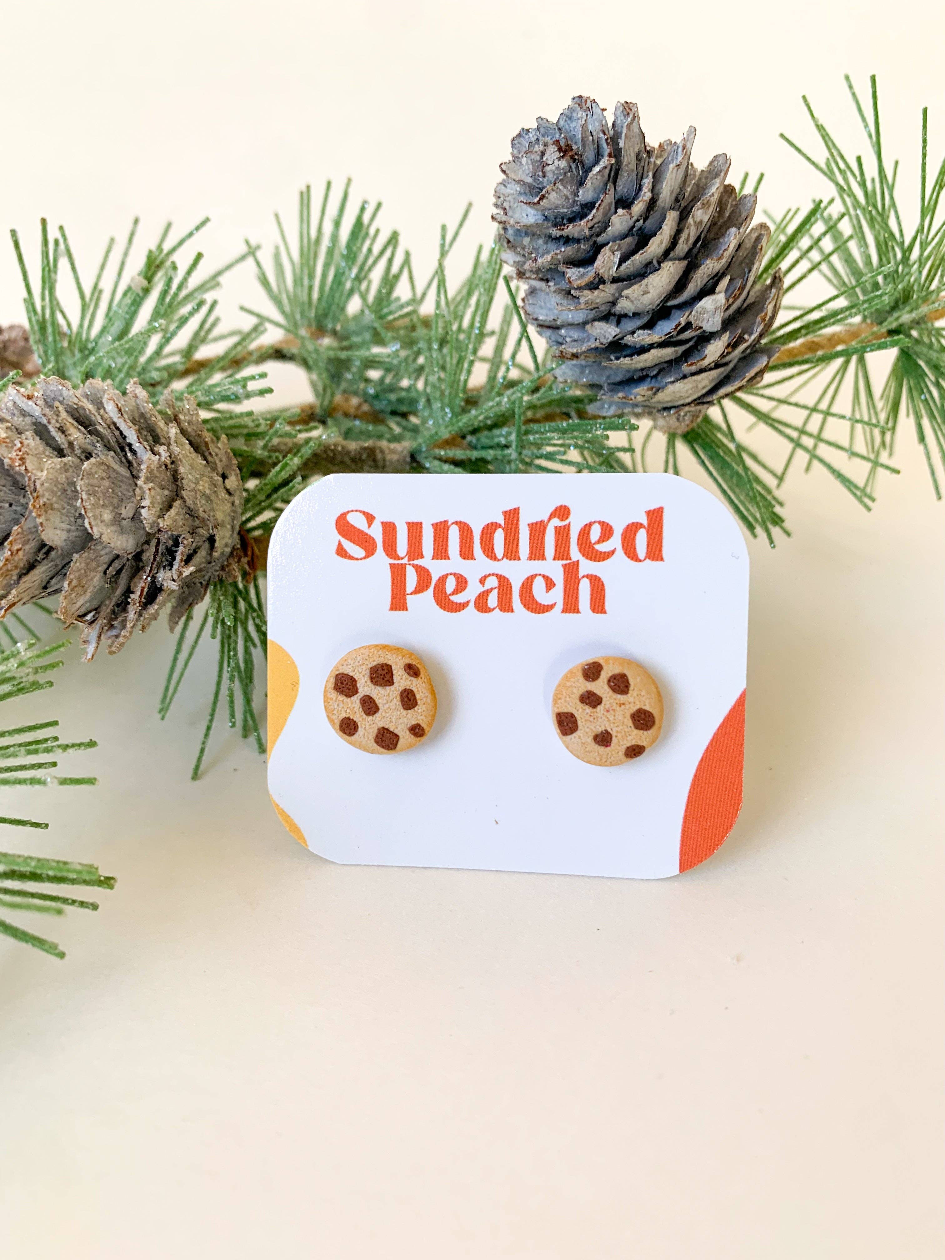 Sundried Peach – wholesale Stud/post earrings – Santa’s Cookies1