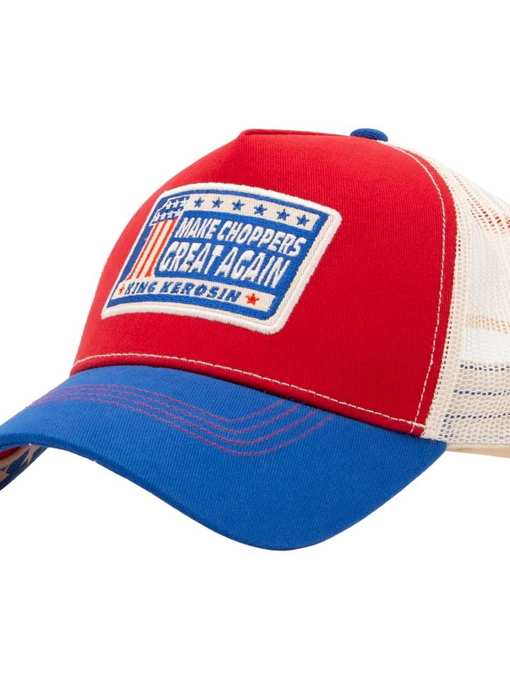 Truckerpet 'Make Choppers Great Again' in rood voor wholesale door KING KEROSIN