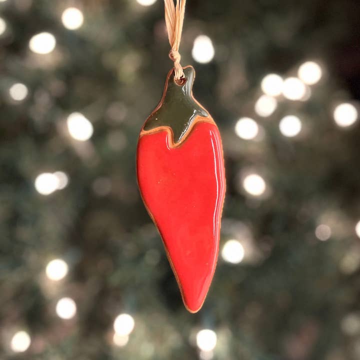 Little Clay Hen - Wholesale Ornament - Red Chile Pepper Artisanally Crafted Ornament