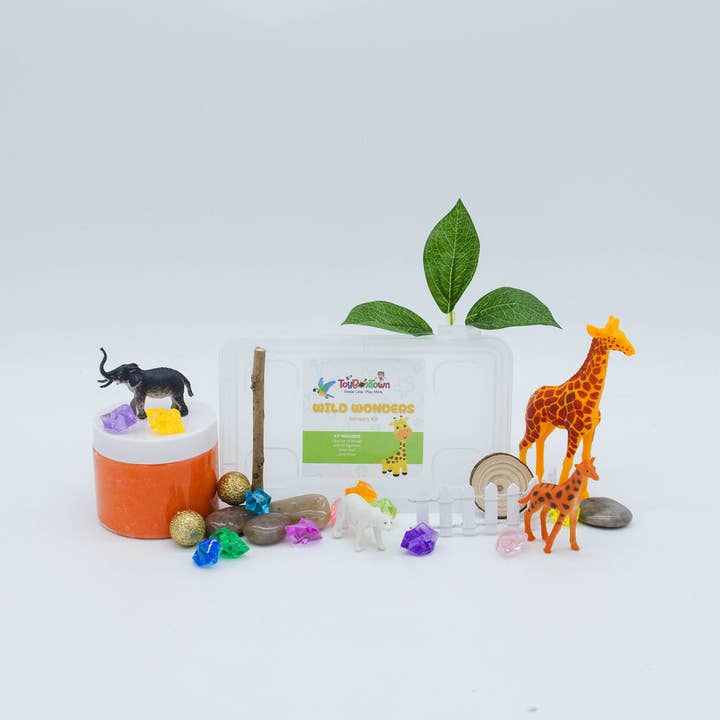 Wild Wonders Mini Sensory Kit, Safari Animals Sensory Play, Cognitive Development and Fine Motor Skills, Tactile Activities for On The Go, Safari Animals Sensory Toys for Preschoolers and Kids Ages 4, 5, 6, 7, 8 for wholesale by ToyBoxTown