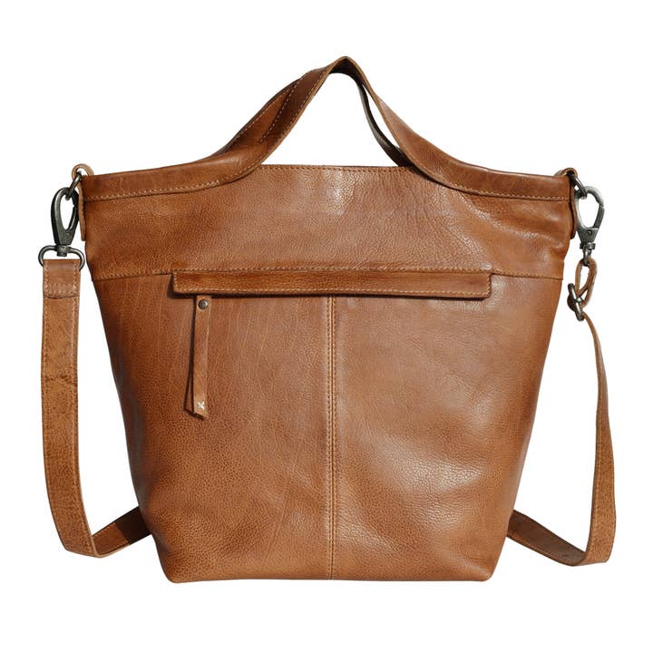 Black Frankie Handcrafted Leather Tote/Crossbody Bags for wholesale on Faire
