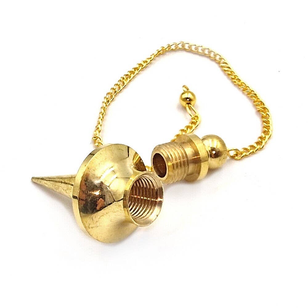 Shamans Crystal - Wholesale Meditation Supplies - Brass Pendulums, Brass Dowsing Pendulums with Gift Pouch31