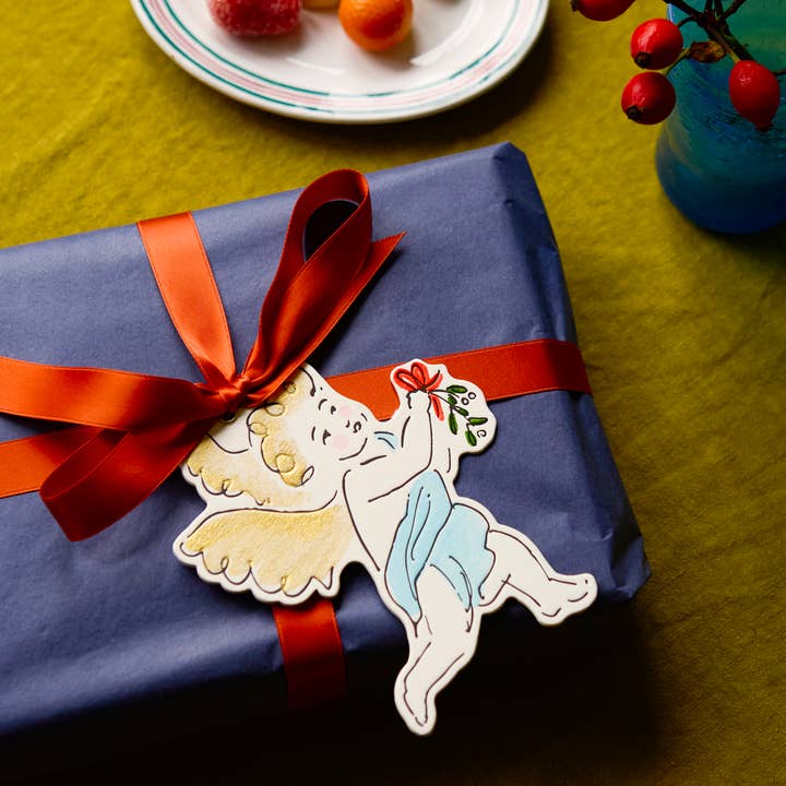 Scribble & Daub - Wholesale Christmas Decoration - Cherub (Christmas Kisses) Decoration / Ornament / Gift Tag2