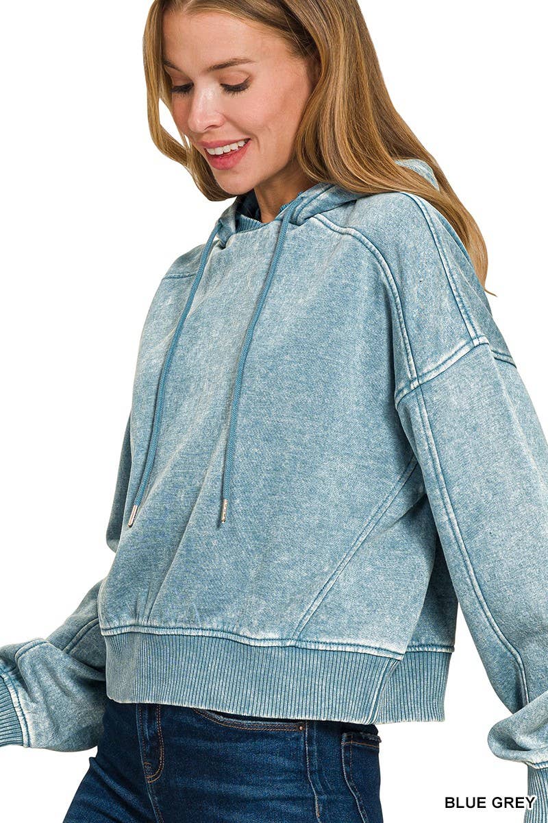 Vanilla Monkey - Wholesale Hoodie - Women's - Acid Wash Fleece Hoodie3