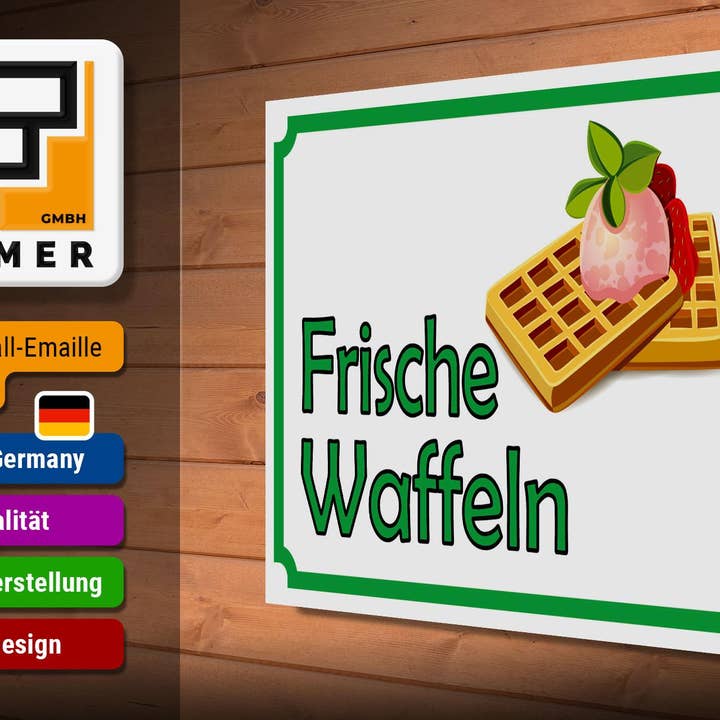 Femer - Wholesale Sign - wooden sign notice 40x30cm fresh waffles sale wooden decorative sign wooden sign2