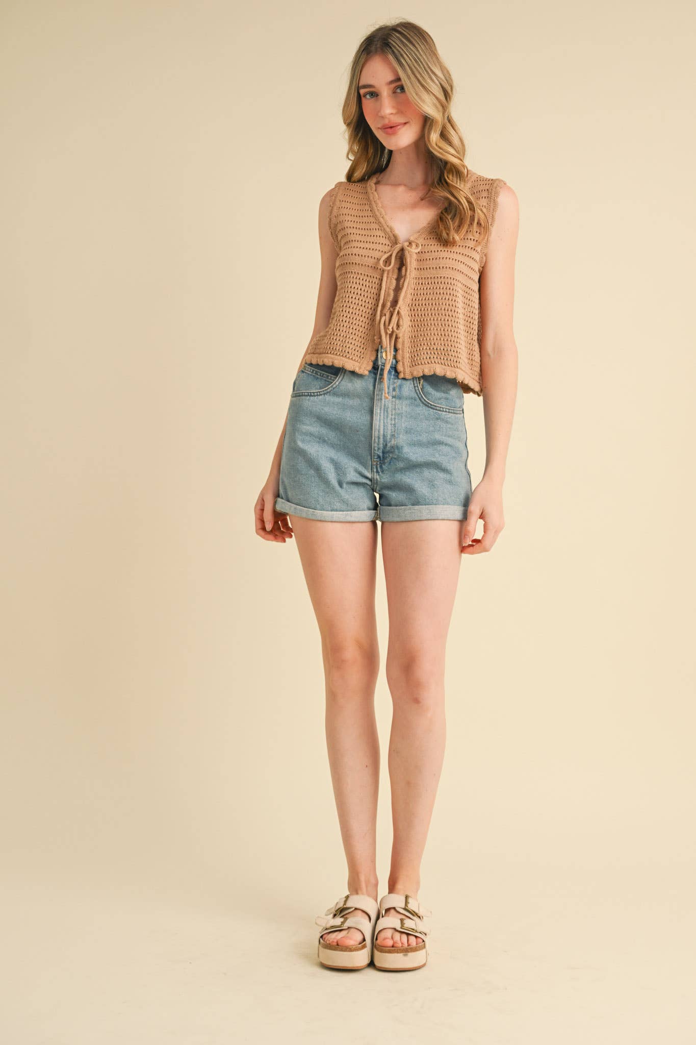 &MERCI – wholesale Tröjväst – Dam – TIE FRONT TRÖJVÄST MSW108722