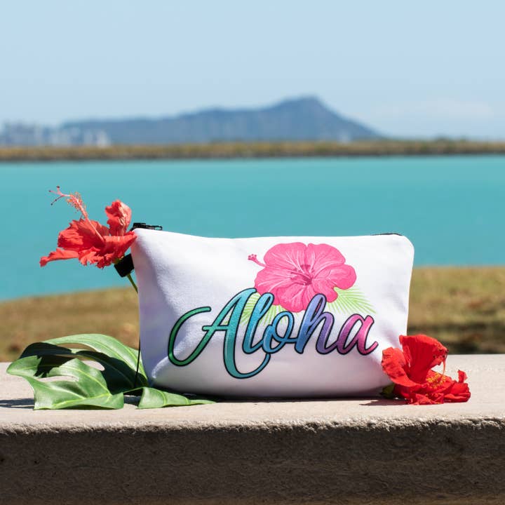 Aloha Designs - Wholesale Makeup/Cosmetic Bag - ALOHA Cosmetic Bag - Roomy Makeup Bag Travel Toiletry Bag6