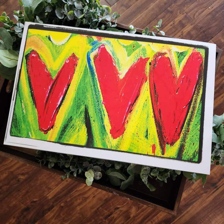 Insert en forme de cœur pour plateau de service en acrylique pour la vente par Julie Abbott Art