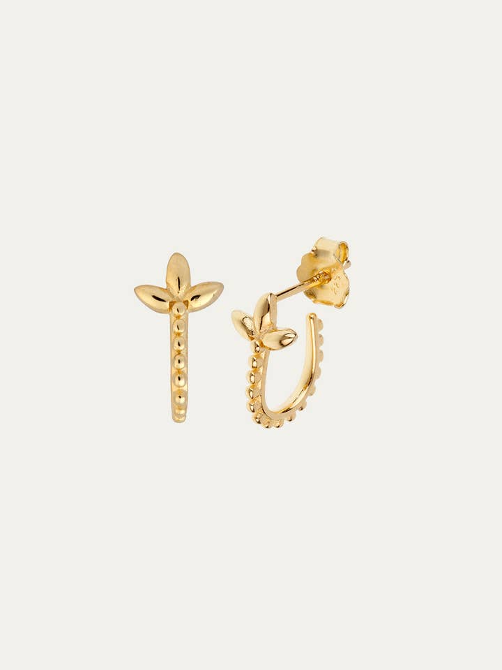 Lise Guld Øreringe for engroshandel hos FLOR DE MENTA JEWELRY